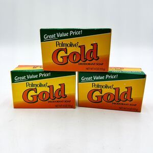 3 Bars Palmolive GOLD Deodorant Soap 4 oz